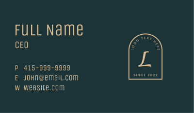 Gold Letter Firm  Business Card