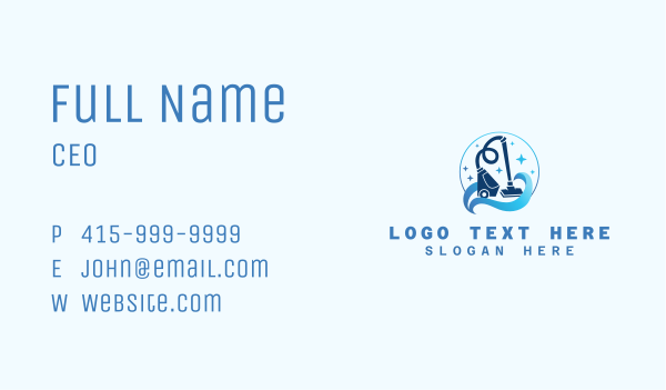 Vacuum Cleaner House Sanitation Business Card Design Image Preview