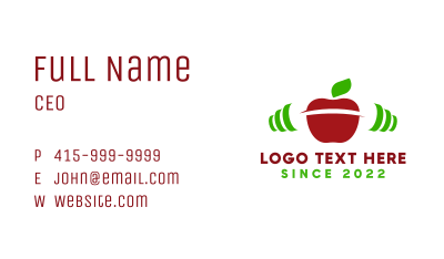 Healthy Wellness Apple Business Card Image Preview