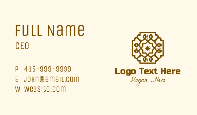 Ornamental Arabic Pattern Business Card Image Preview