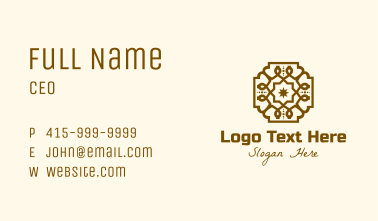 Ornamental Arabic Pattern Business Card