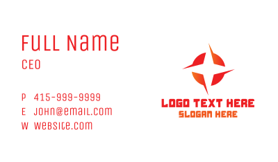 Red Circle Star Business Card