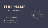 Circle Handwritten Company Business Card Preview