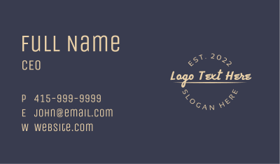 Circle Handwritten Company Business Card Image Preview