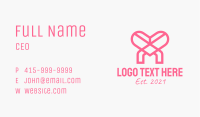 Pink Heart Charity Business Card Image Preview