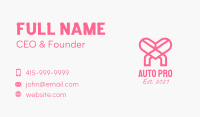 Pink Heart Charity Business Card Image Preview