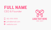 Pink Heart Charity Business Card Design