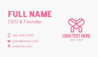 Pink Heart Charity Business Card Image Preview