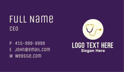 Starry Stethoscope Business Card Image Preview