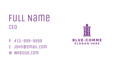 Blue Pillar City Business Card Image Preview