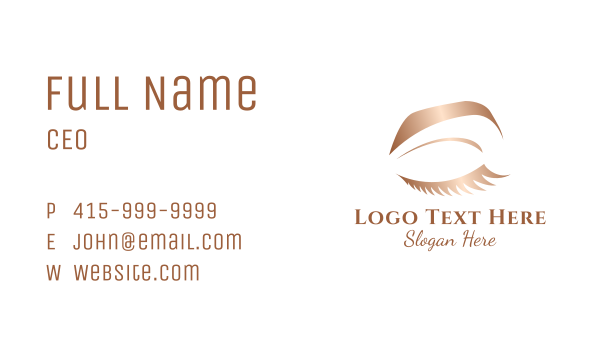 Bronze Female Eye Business Card Design Image Preview