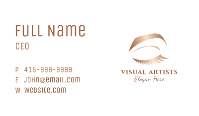 Bronze Female Eye Business Card Image Preview