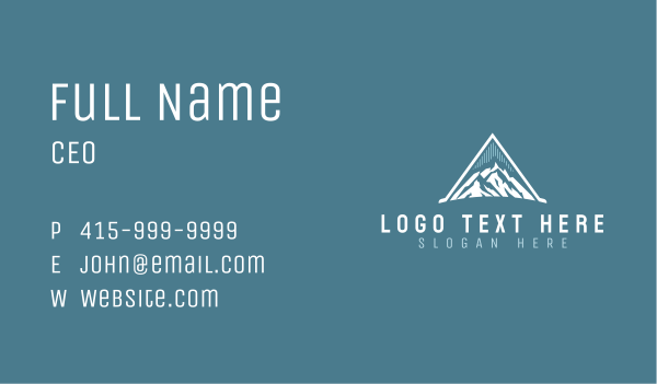 Ice Mountain Peak Business Card Design Image Preview