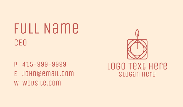 Scented Candle Pattern Business Card Design Image Preview