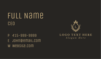 High End Crown Lettermark Business Card Image Preview