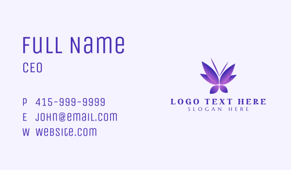 Leaf Butterfly Wings Business Card Design Image Preview