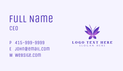 Leaf Butterfly Wings Business Card Image Preview