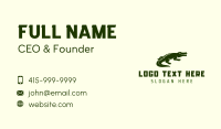 Wild Alligator Silhouette Business Card Image Preview