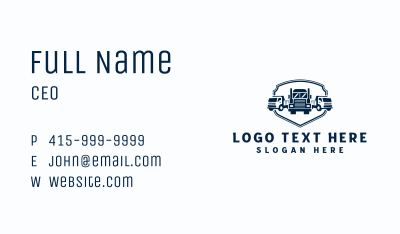 Truck Logistics Company Business Card Image Preview