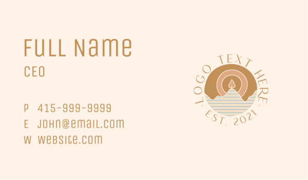 Aromatherapy Candle Badge Business Card Design Image Preview