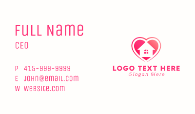 Love Home Property Business Card Image Preview