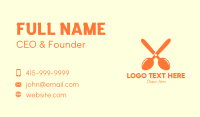 Orange Spoon Scissors Business Card Design