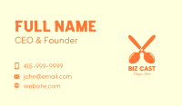 Orange Spoon Scissors Business Card Image Preview