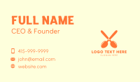 Orange Spoon Scissors Business Card Preview