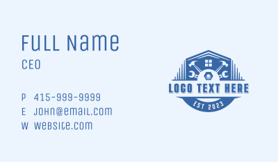 Carpentry Construction Tools Business Card Image Preview