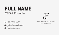 Classic Luxury Letter F Business Card Design