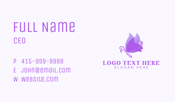 Elegant Butterfly Insect Business Card Design Image Preview