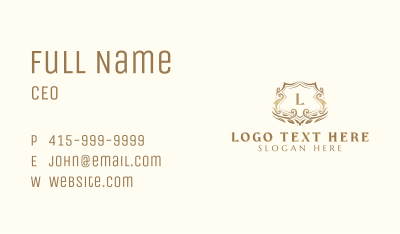 Stylish Fashion Shield Business Card Image Preview