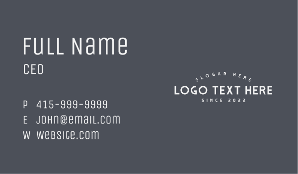 White Enterprise Wordmark Business Card Design Image Preview