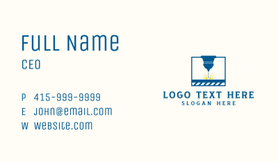 CNC Laser Cutting Technician Business Card Image Preview