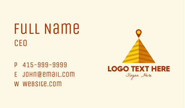 Desert Pyramid Location Business Card Design Image Preview