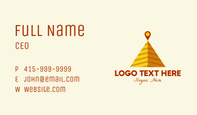 Desert Pyramid Location Business Card Image Preview