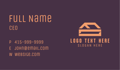 Simple Orange House  Business Card Image Preview