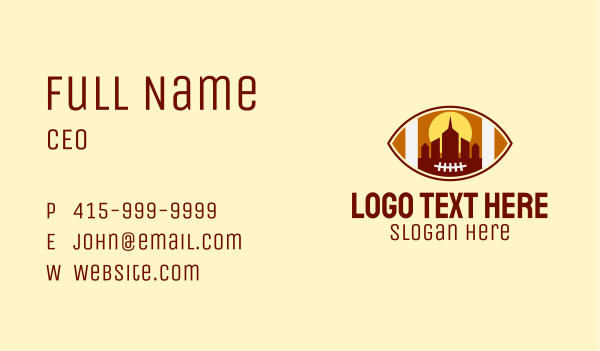 American Football City  Business Card Design Image Preview