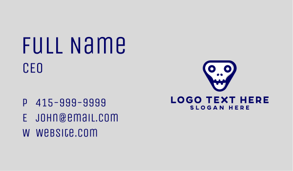Triangular Skull Esports Business Card Design Image Preview
