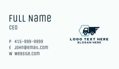 Logistics Truck Express Business Card Image Preview
