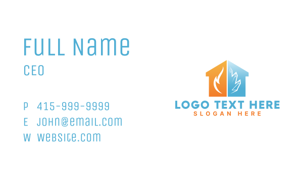 Fire Ice House Business Card Design Image Preview