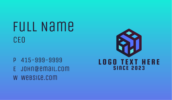 Digital Cube  Business Card Design Image Preview