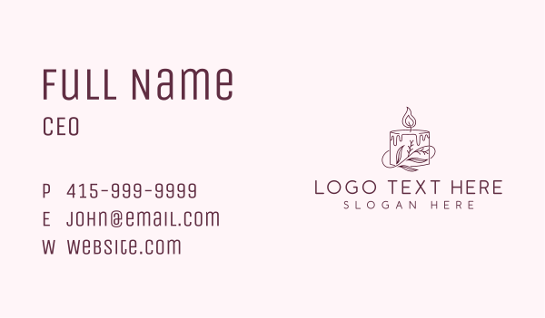 Candle Flame Nature Business Card Design Image Preview