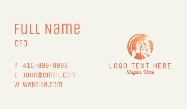 Handyman Painter Home Improvement Business Card Design Image Preview