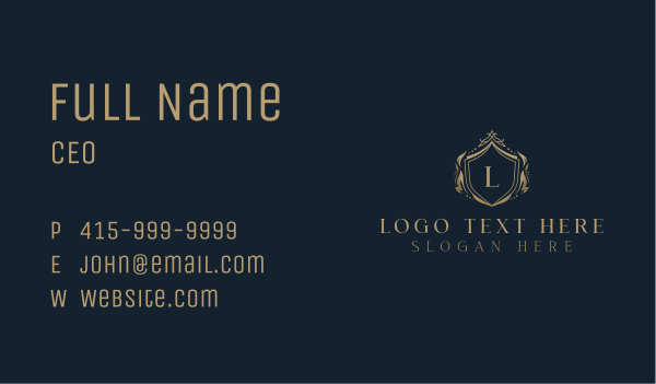 Crest Royal Insignia Business Card Design Image Preview