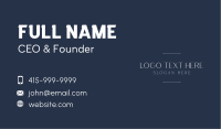 Minimalist Brand Wordmark Business Card Design
