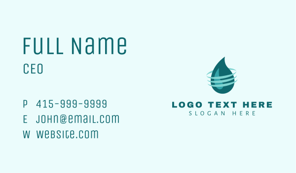 Water Droplet Rings Business Card Design Image Preview