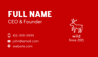 White Forest Reindeer  Business Card Image Preview