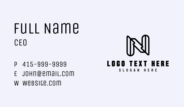 Business Agency Letter N Business Card Design Image Preview