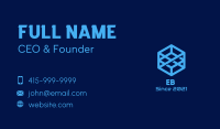 Cyber Blue Cube Business Card Image Preview